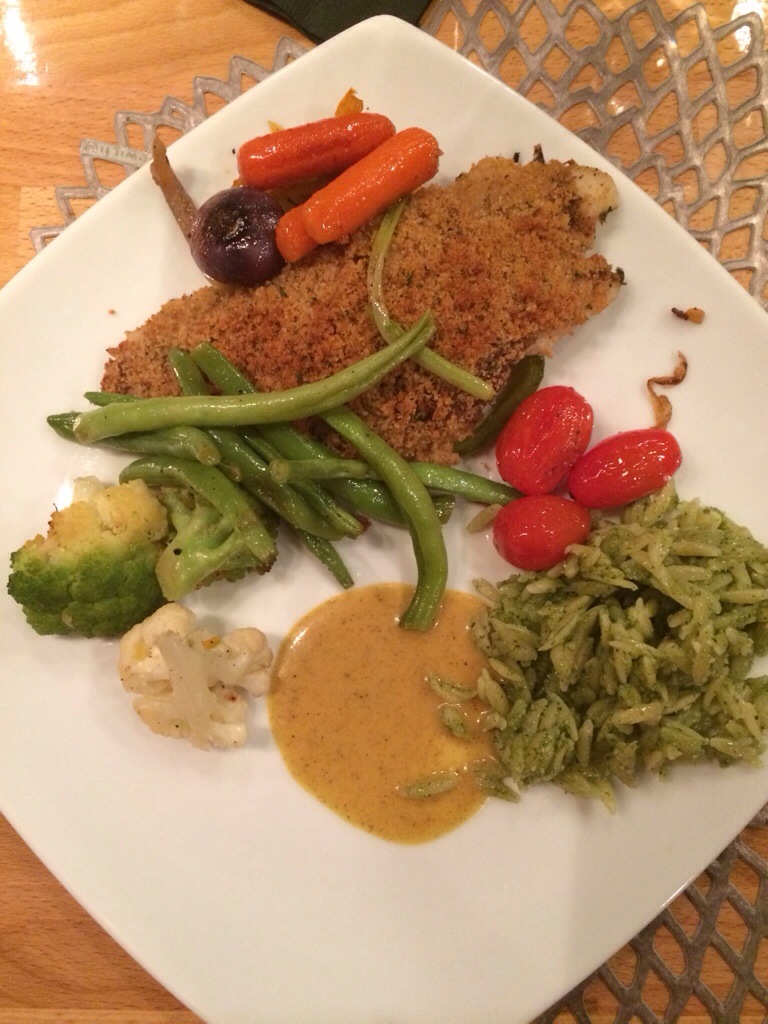 My plate...not nearly as attractive as Chef Peru and Juman's plating...but one makes do.